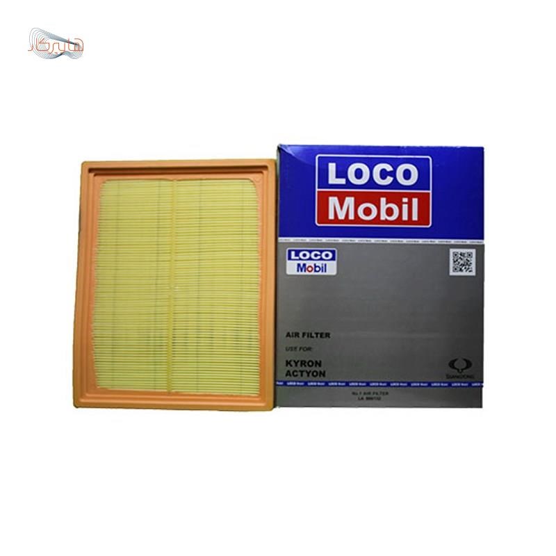 فیلتر هوا LOCO MOBIL کاغذی (دور PU پلی اورتان ) مناسب خودرو سانگ یانگ اکتیون –اکتیون NEW -کایرون – رودیوس با کد فنی 23190-09000 و 23190-210001