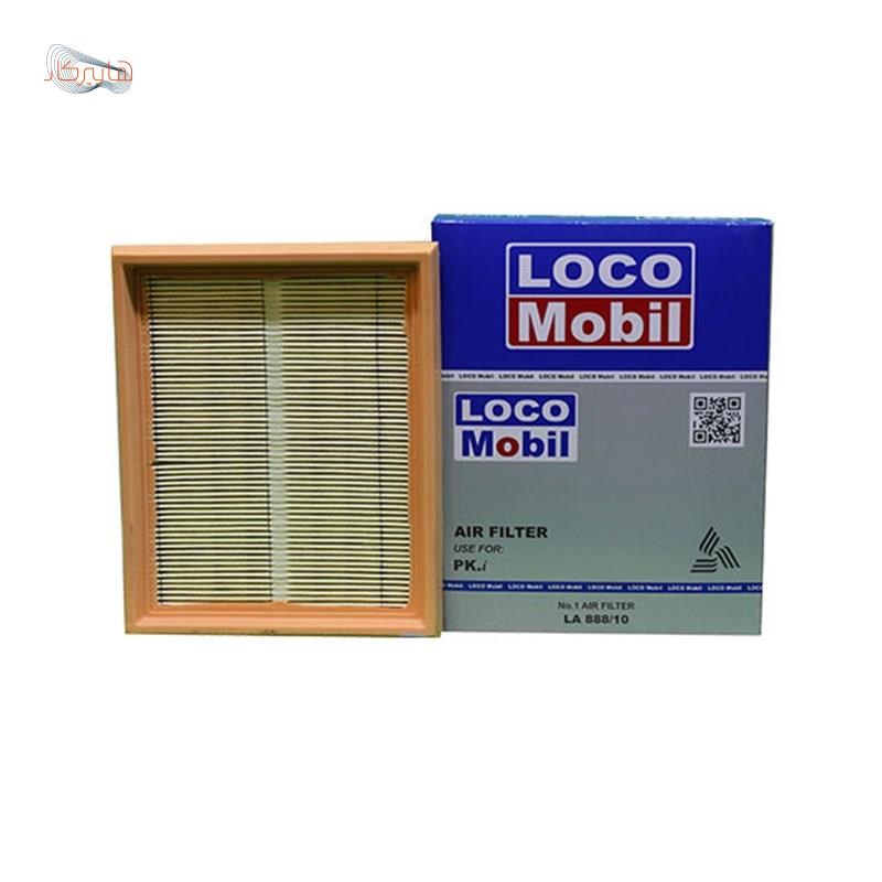 فیلتر هوا LOCO MOBIL کاغذی (دور PU پلی اورتان ) مناسب خودرو رنو پی کی  PK ( انژکتوری )