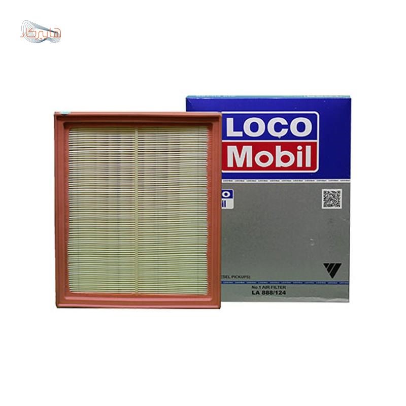 فیلتر هوا LOCO MOBIL کاغذی توری دار (دور PU پلی اورتان ) مناسب خودرو وانت فوتون ( پیکاپ دو کابین دیزلی )