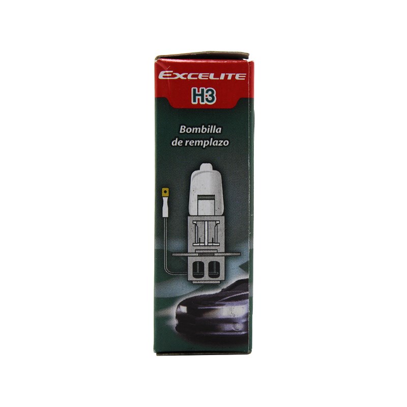 لامپ هالوژن H3 - EXCELITE با 55 وات، 12 ولت چراغ مه شکن جلو با پایه گرد بدون خار تک پایه با سیم