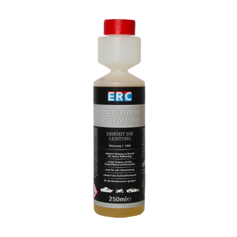 مکمل سوخت ERC مدل BENZIN POWER ADDITIVE-  ضریب 1:1000 ساخت آلمان 250 میلی لیتری